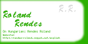 roland rendes business card